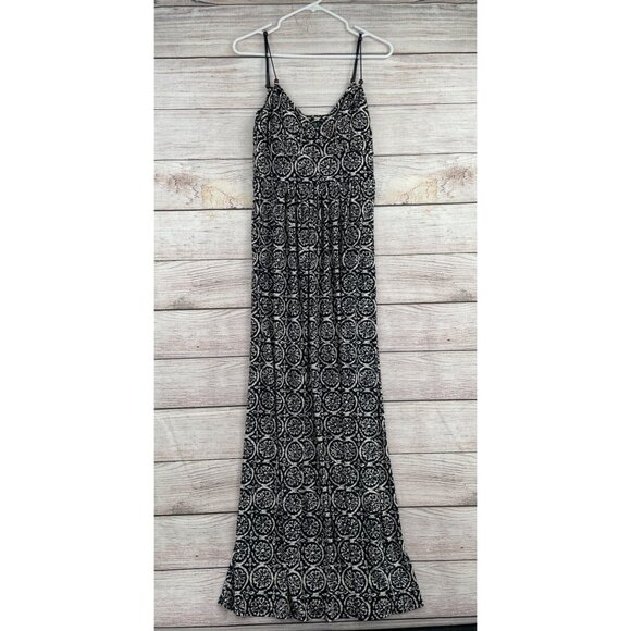 Lauren Ralph Lauren Spaghetti Strap Sand Dollar Print Maxi Dress Women's 8 Blue - Picture 1 of 8